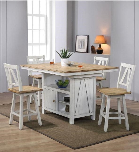 Kitchen island with storage and seating for 4 on sale